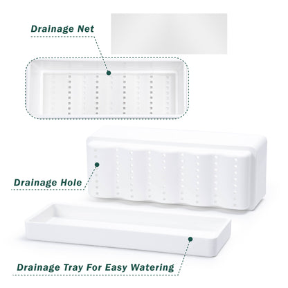 Uncompromising Plastic 12" Rectangle Herbs Planter