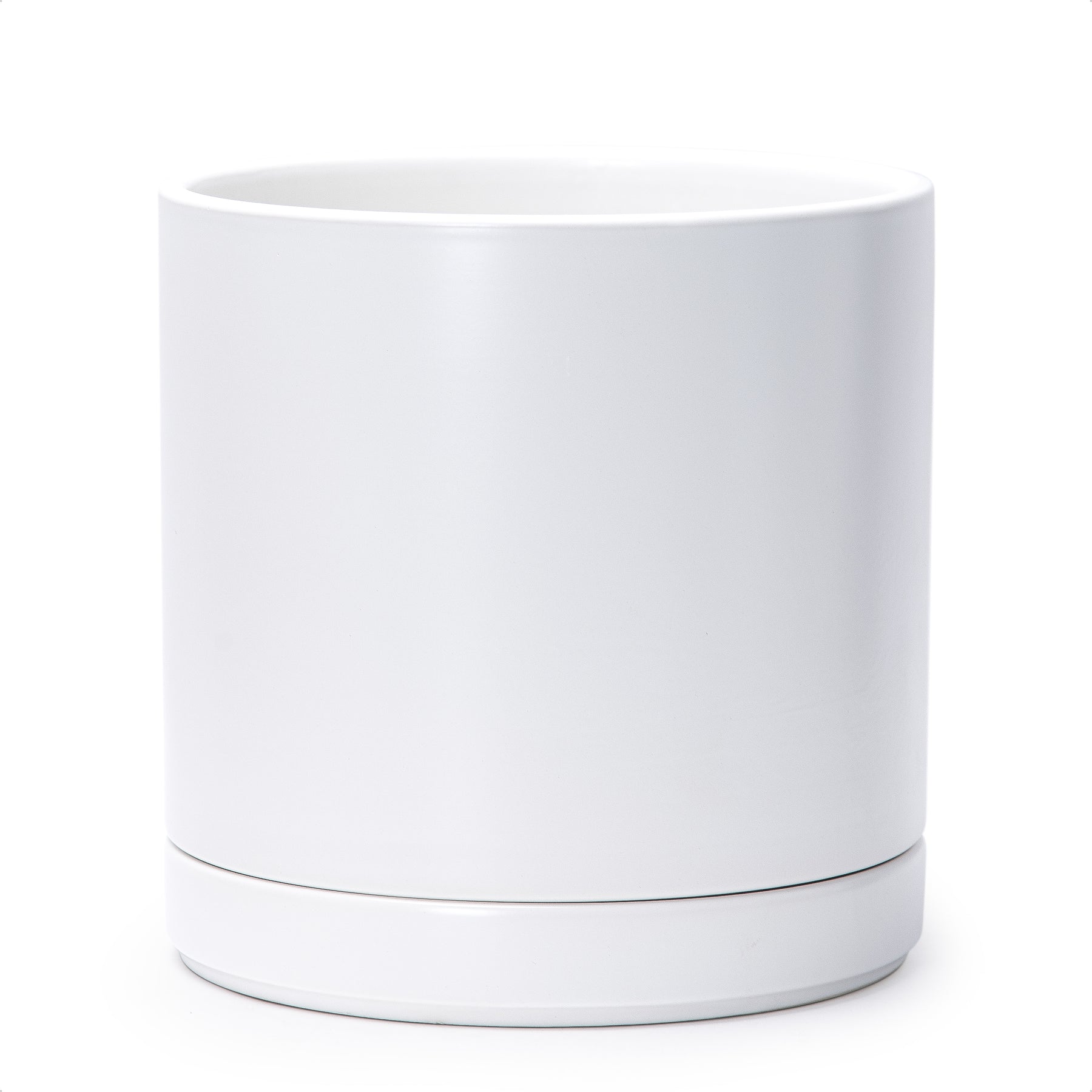 white ceramic plant pot large Cylindrical Ceramic Pot, 10", White, 94-O – D'VINE DEV