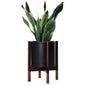 Plastic Planter with Wood Stand