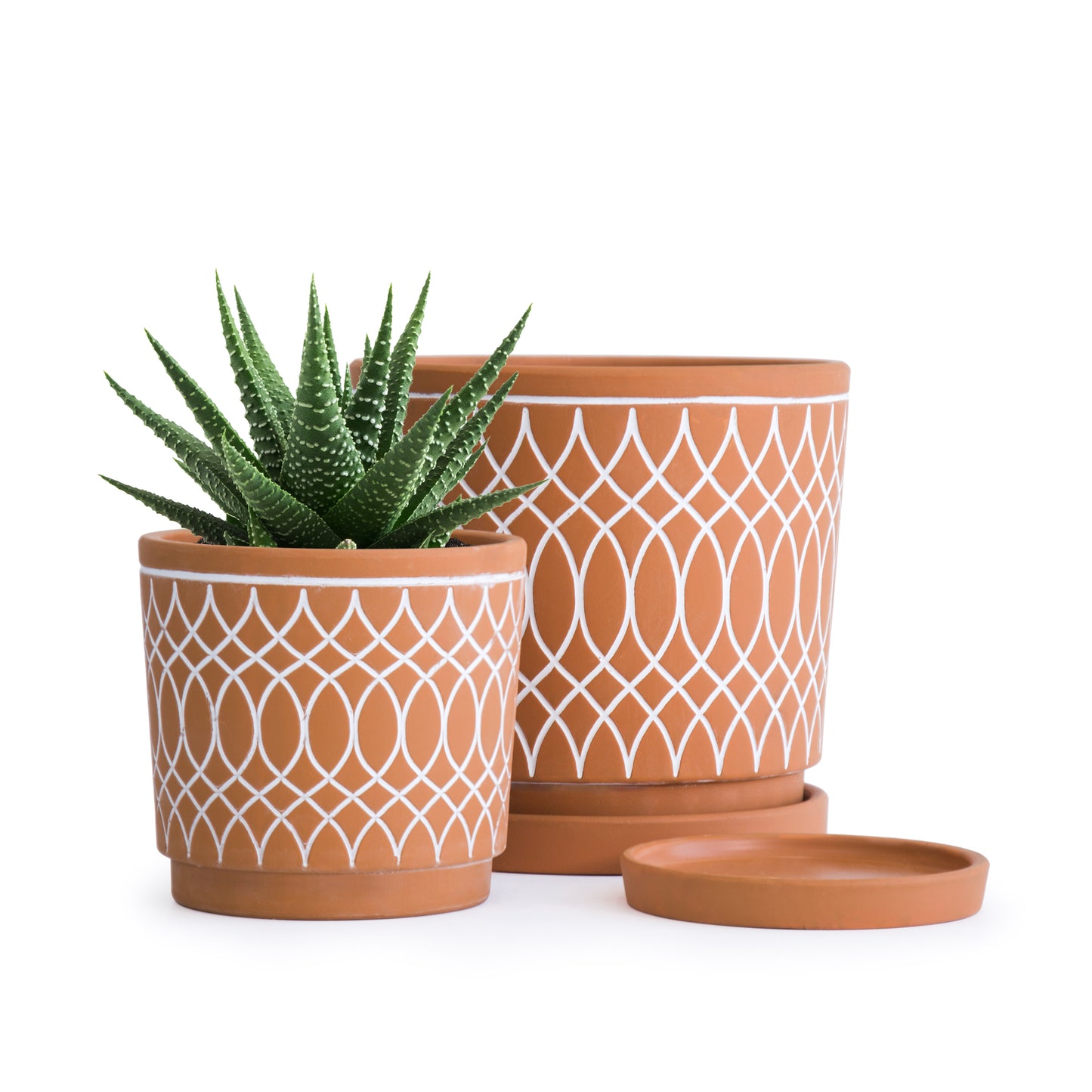 Design Clay Pot with Saucer, Style C