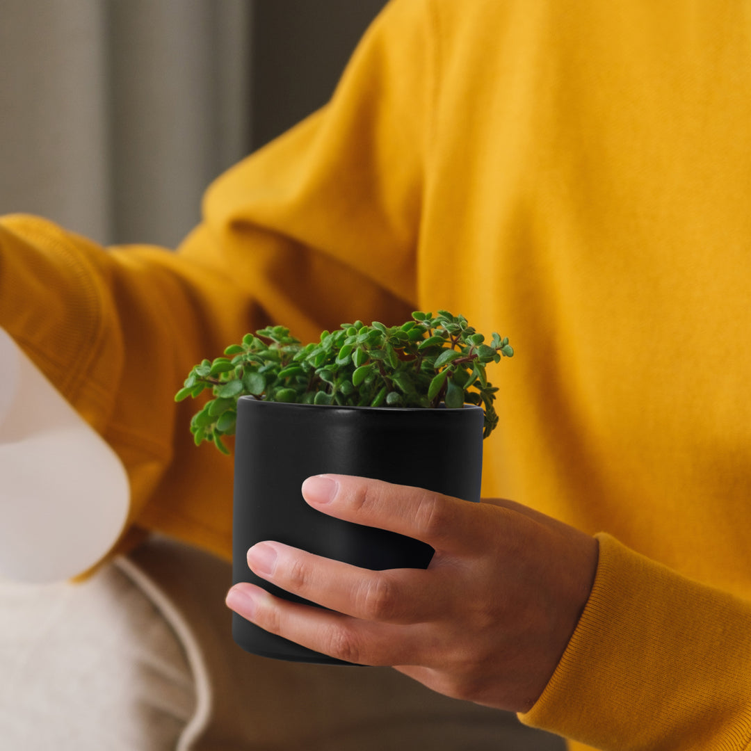 Cylindrical Ceramic Pot, 3.5