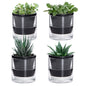 Self Watering Pot for Indoor Plants, Black, 374