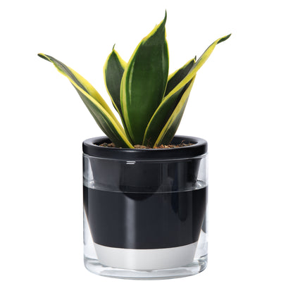 Self Watering Pot for Indoor Plants, Black, 374