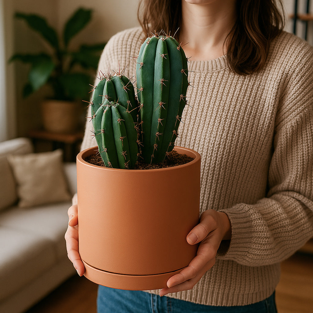Terracotta Plant Pot with Saucer, 8 Inch, 40-X