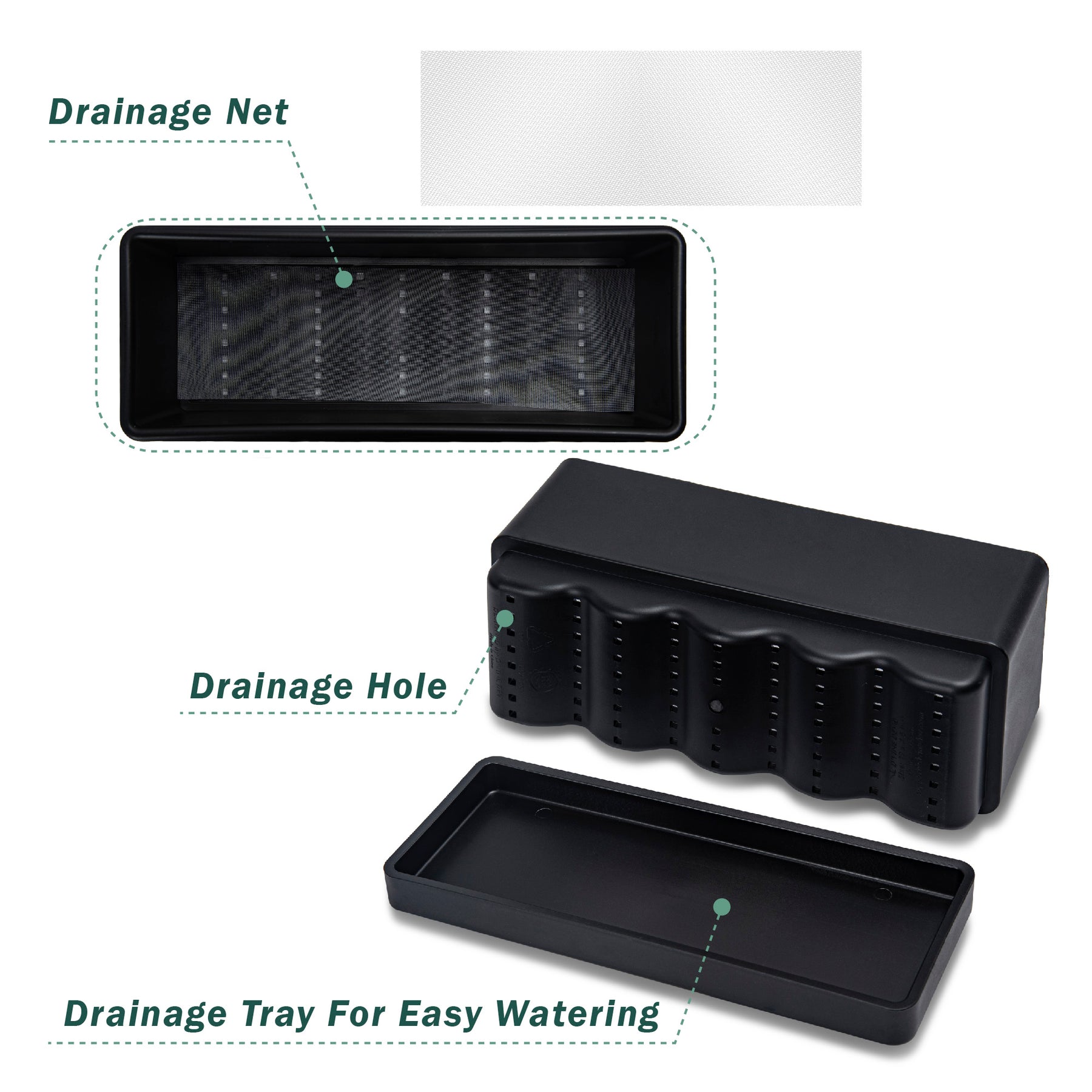 plastic planter with drainage tray D'vine Dev