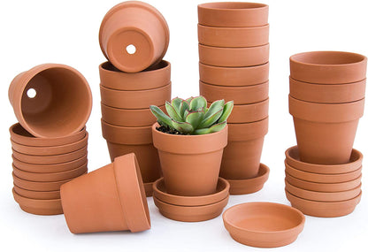 Classic Terracotta Pots with Tray