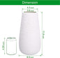 VS-Texture White Ceramic Vase, 8 Inch/10 Inch/12 Inch